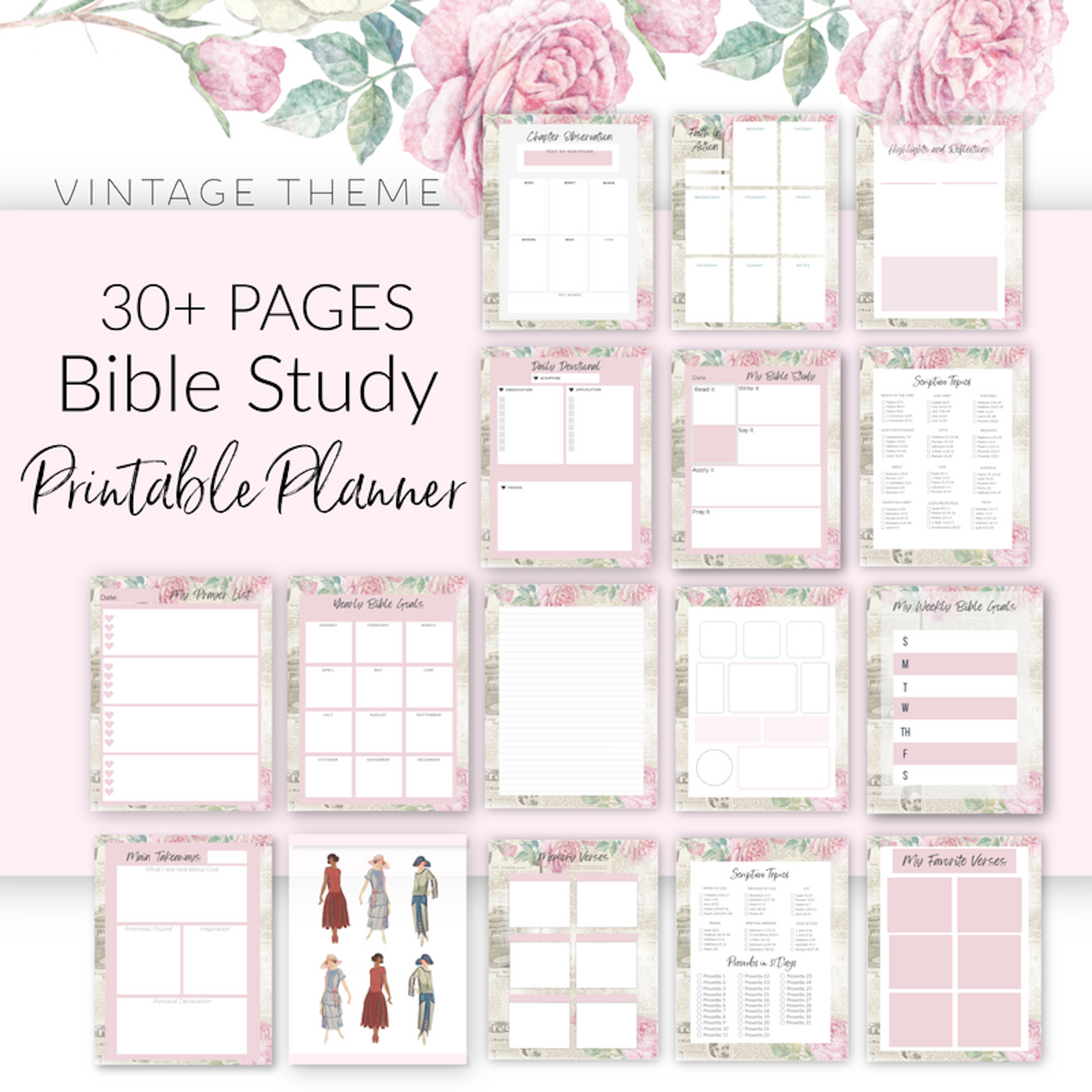 Bible Study Devotional Bundle/Vintage 