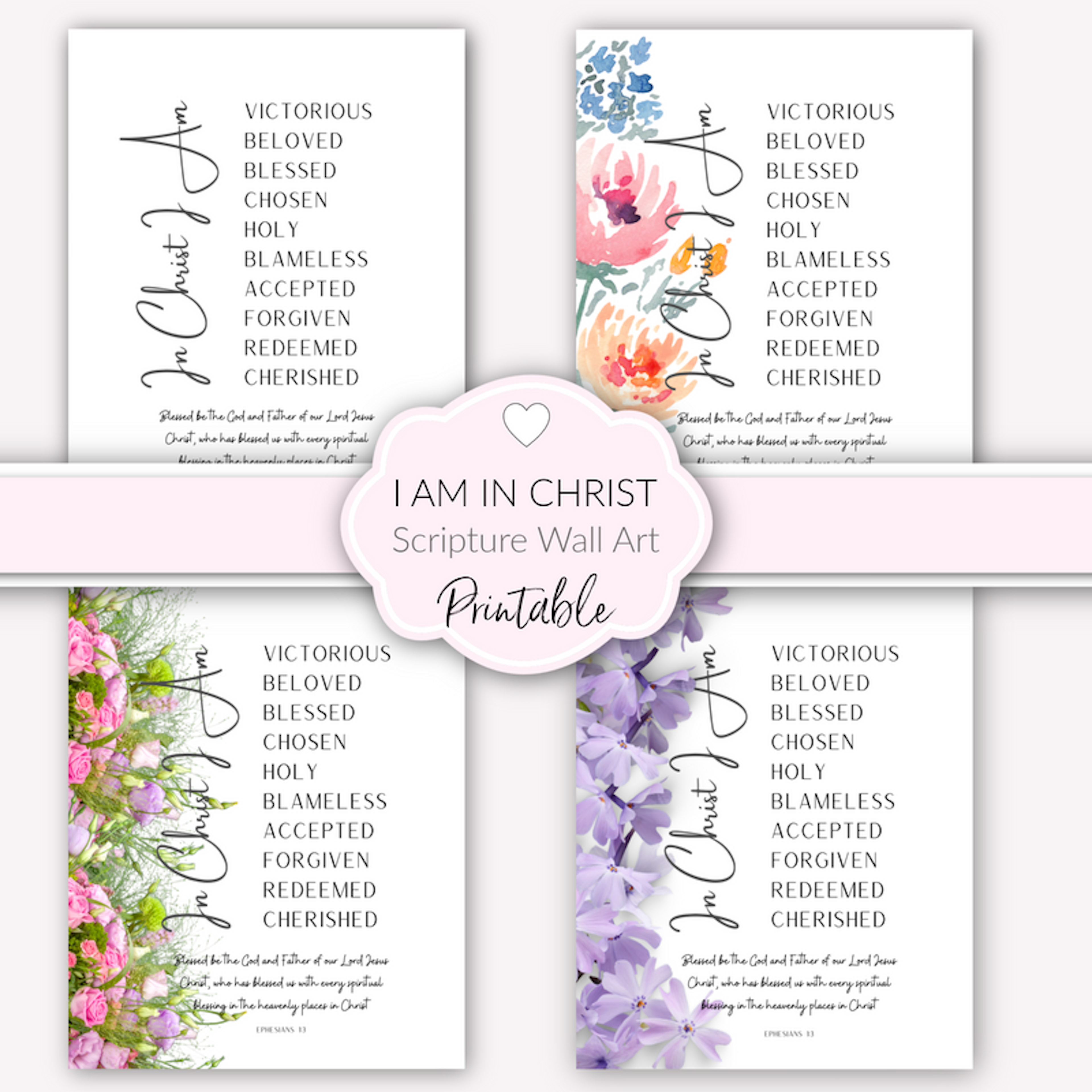 I Am In Christ Scripture Wall Art